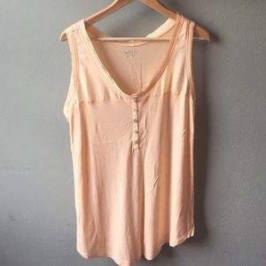 Orange Tank Top Layered Detail on Edges